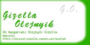 gizella olejnyik business card